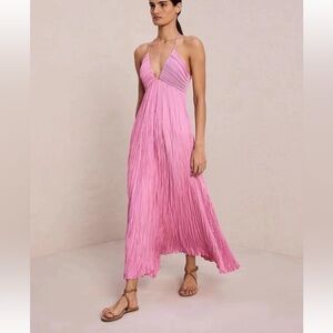A.L.C. Pink Backless Pleated Dress 4